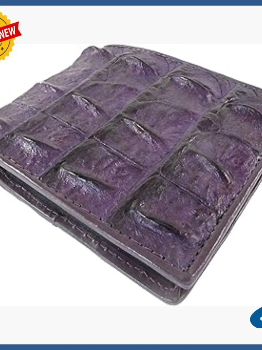Genuine Crocodile Leather Bifold Wallet with 6 Card Slots